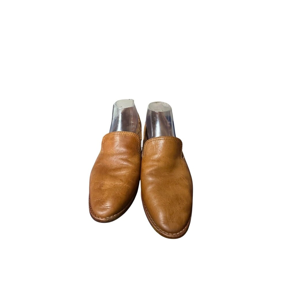 Frye Brown Leather Round Toe Slip-On Loafer Flats Women's US 8 M Boho Slip On - Picture 3 of 11